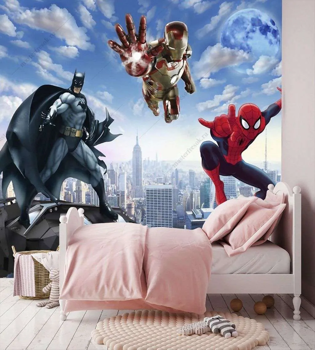 Фотообои в интерьере супергерои комиксов  14-321 фото