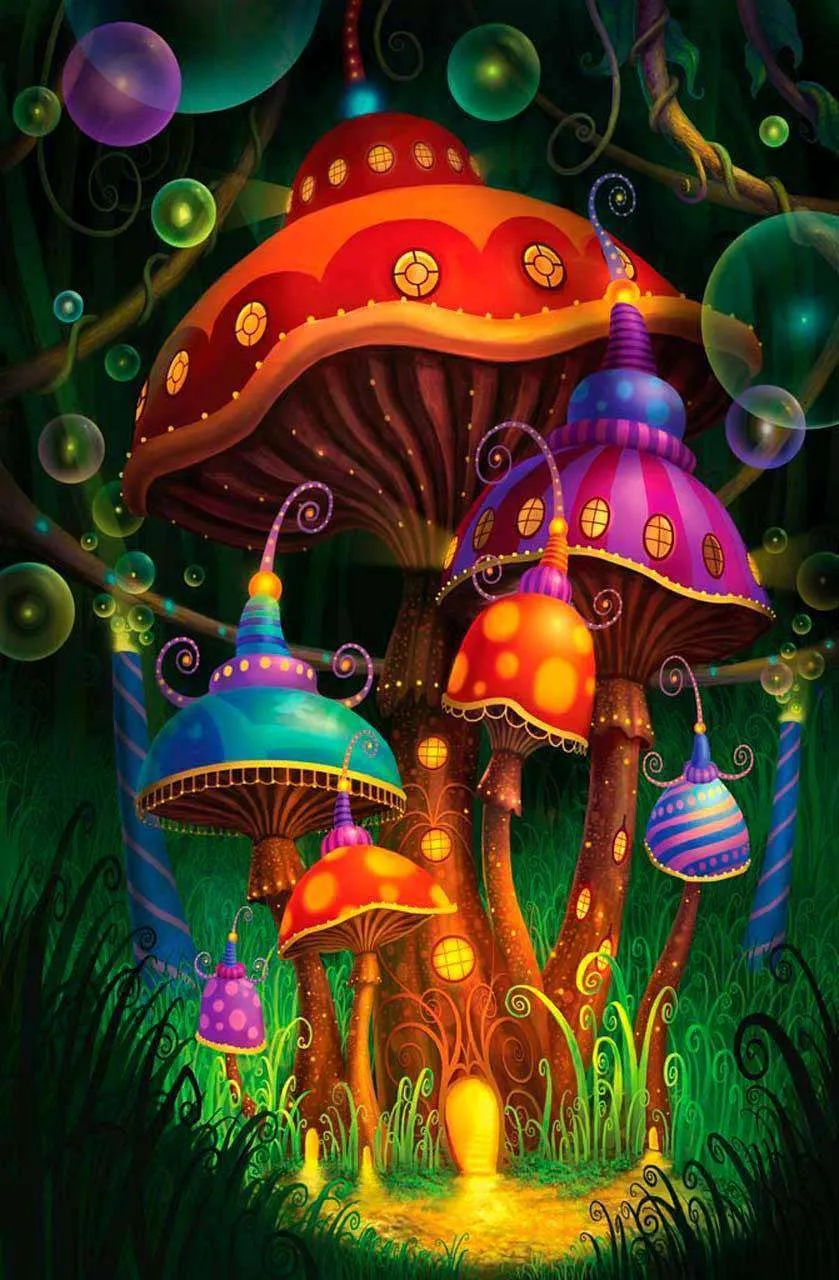 Фотообои в интерьере сказочный грибок  8-305 фото