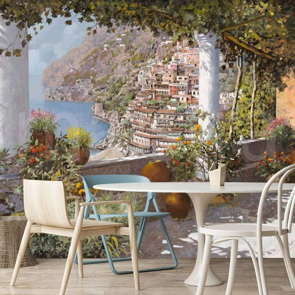 Фотообои Вид на красивое море с набережной  8-076