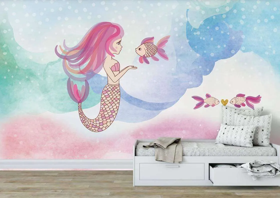 Фотообои в интерьере русалочка  15-043 фото