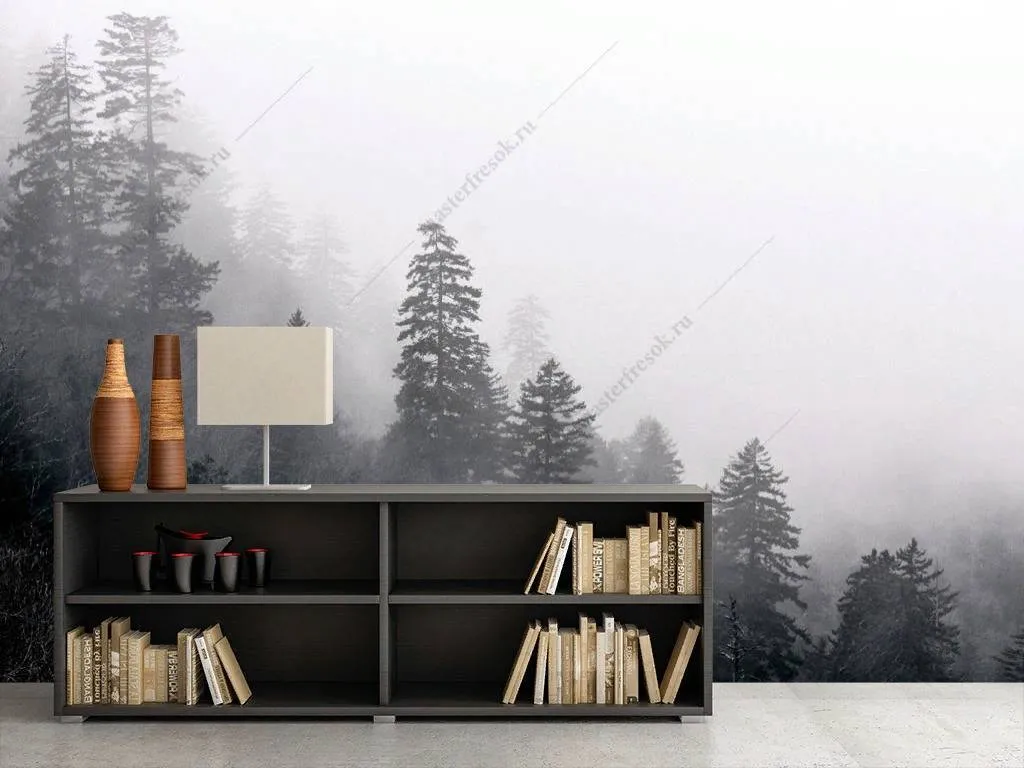 Фотообои в интерьере красота тумана  9-1162 фото