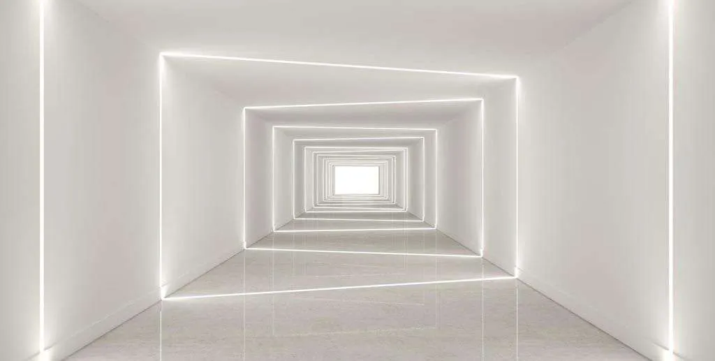 Фотообои в интерьере белый 3д коридор  10-964 фото