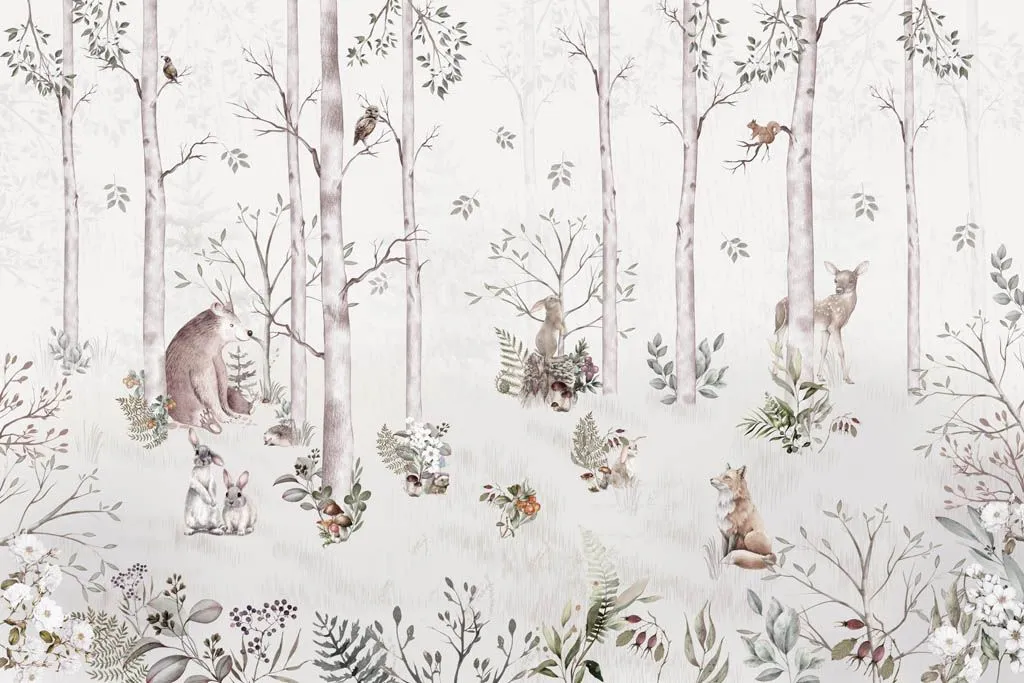 Фотообои в интерьере лесная полянка популярное  13-624 фото