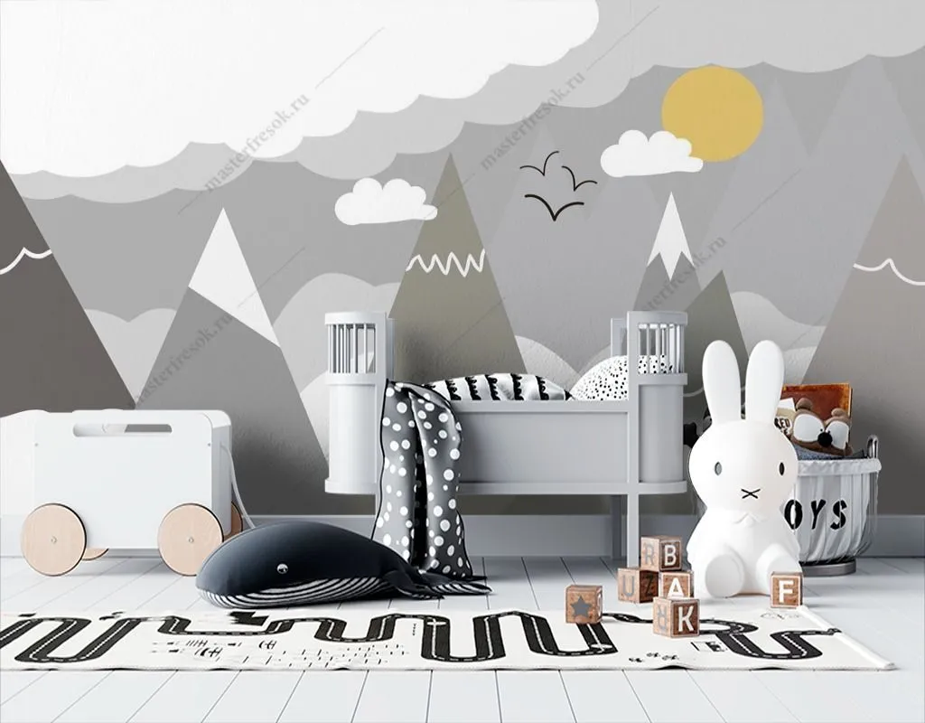 Фотообои Серые скандинавские горы  14-579