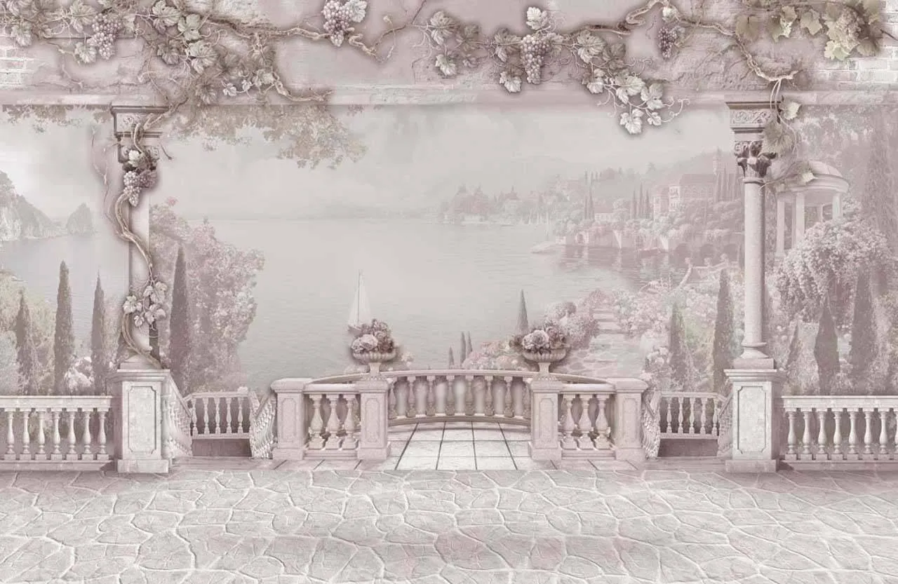 Фотообои в интерьере цветущая терраса  13-079 фото