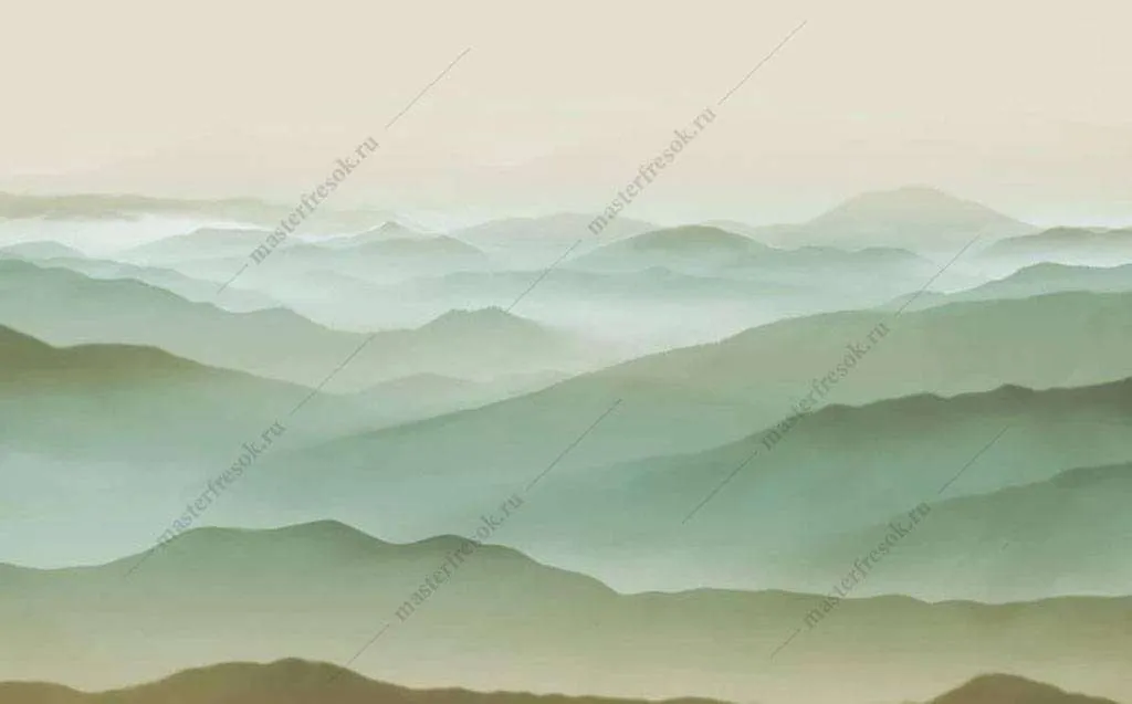 Фотообои в интерьере горы с минималистикой  16-110 фото