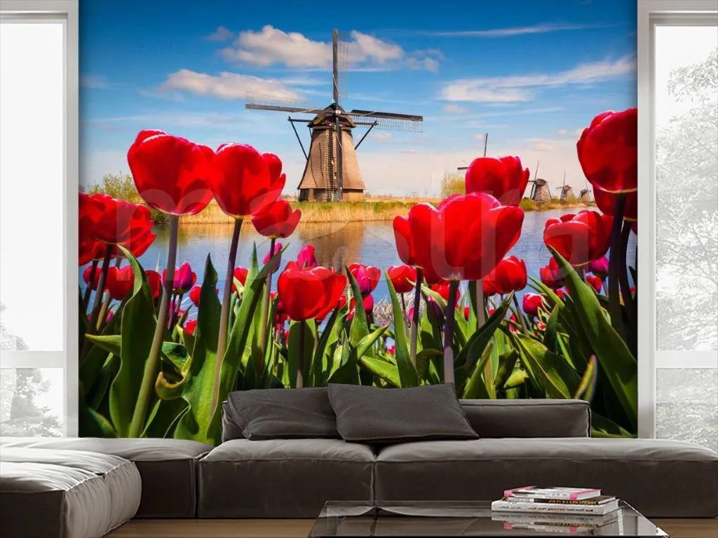 Фотообои Красные тюльпаны  10-139