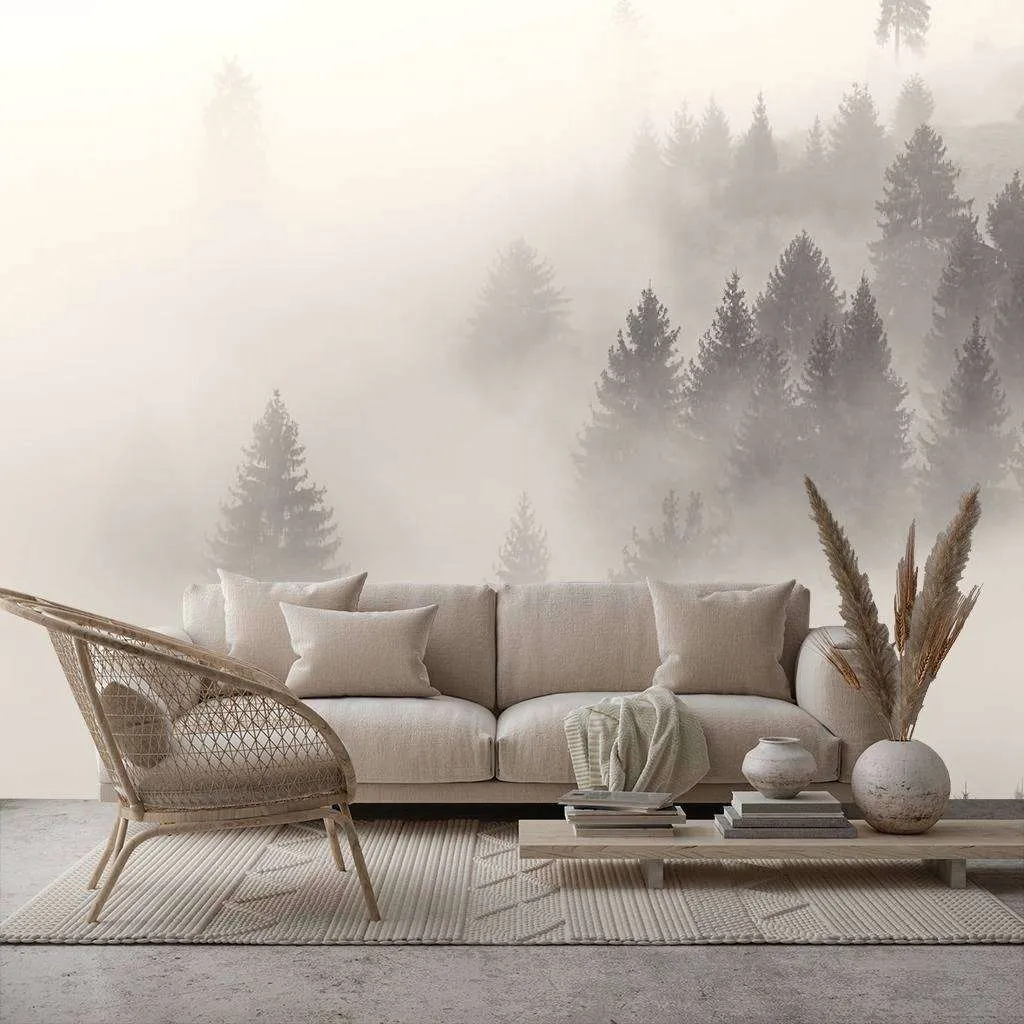 Фотообои Ели в тумане  9-976