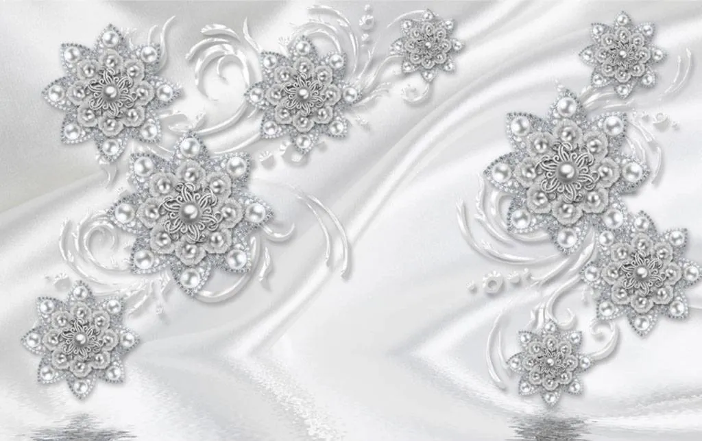 Фотообои в интерьере серые стальные цветы  15-799 фото