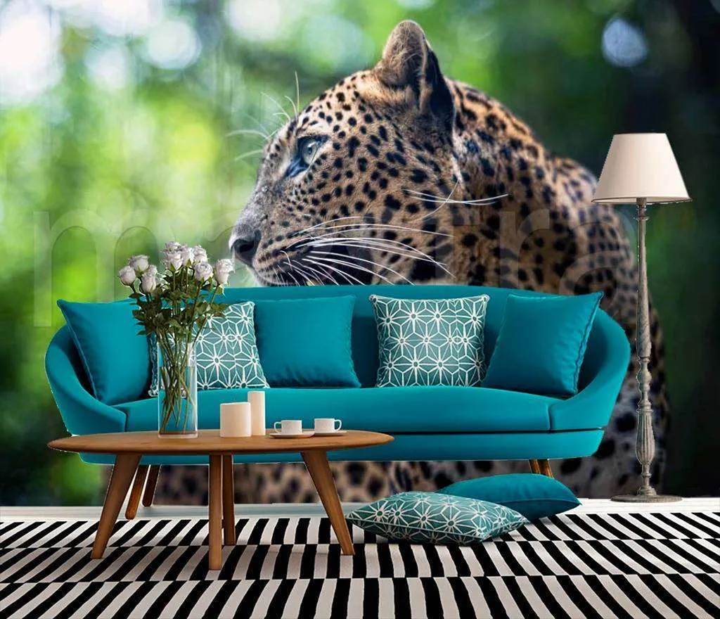 Фотообои Леопард в лесу  4-161