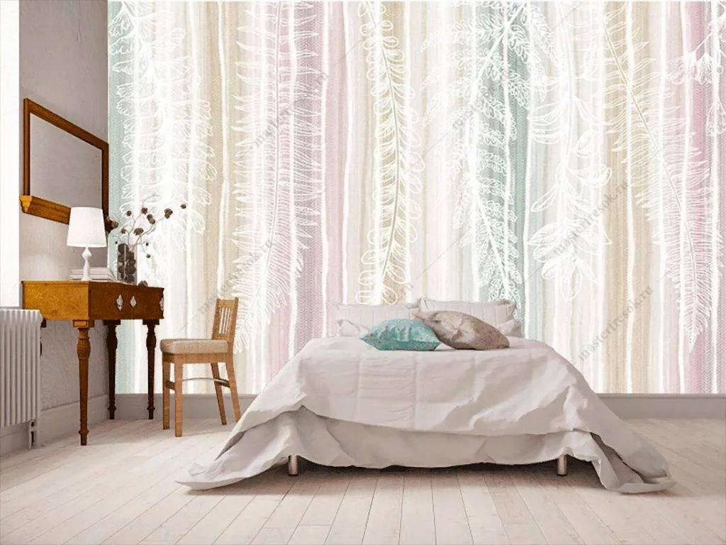 Фотообои в интерьере светлый фон  15-832 фото