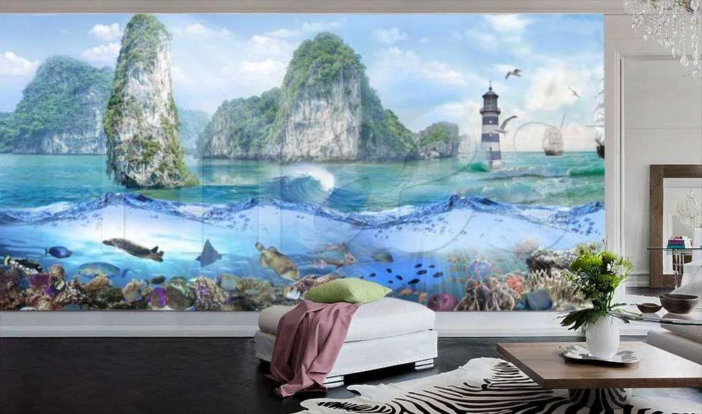 Фотообои Бесшовные обои на стену:  Водный мир. Артикул: 7-904  