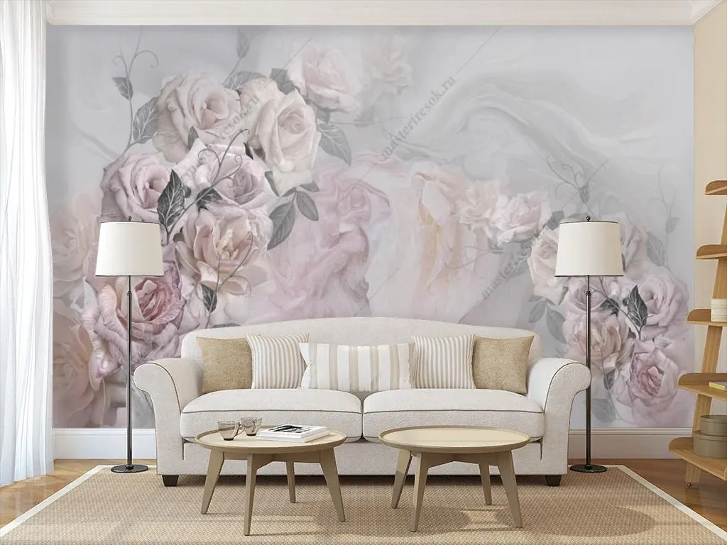 Фотообои Пастельные розы  13-371