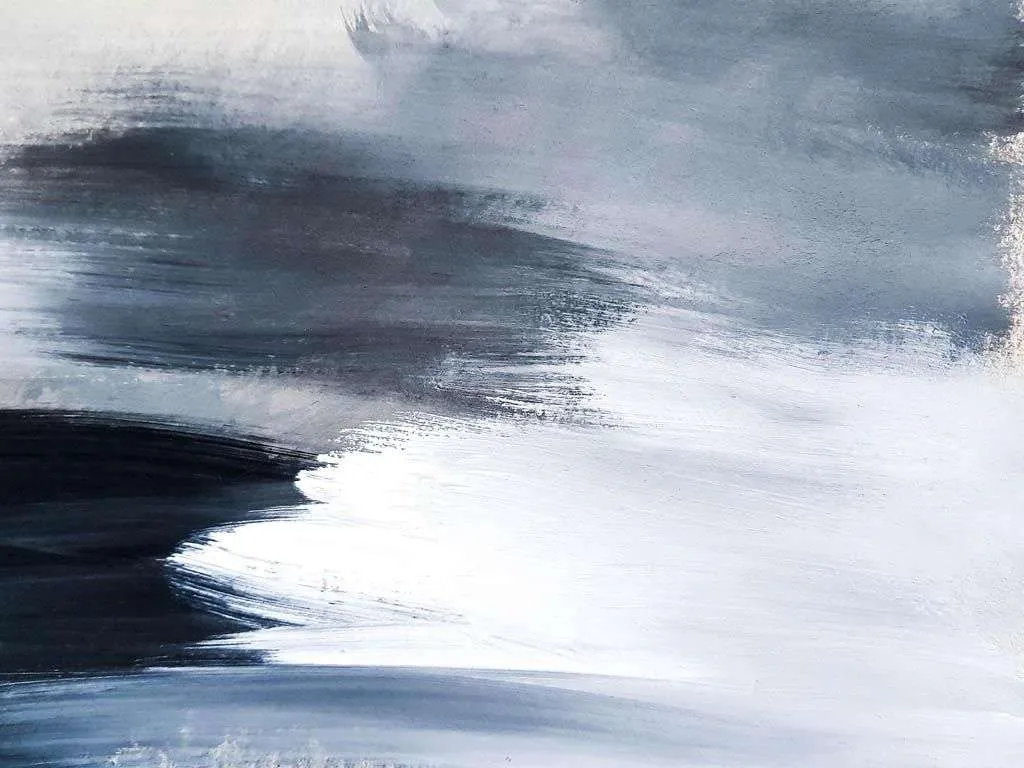 Фотообои в интерьере сине-голубая акварель  9-1373 фото