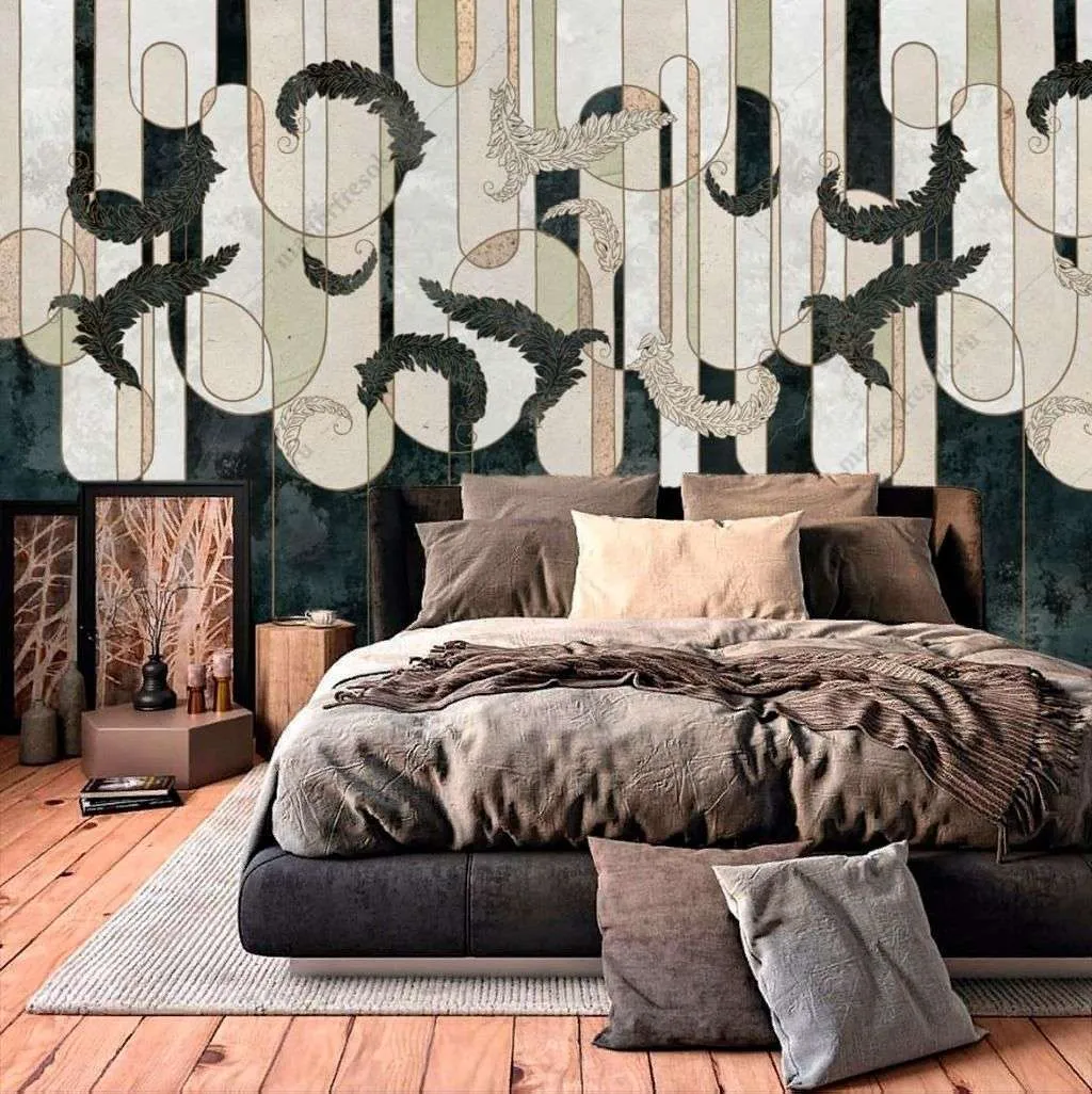 Фотообои в интерьере темная фоновая абстракция  9-1470 фото