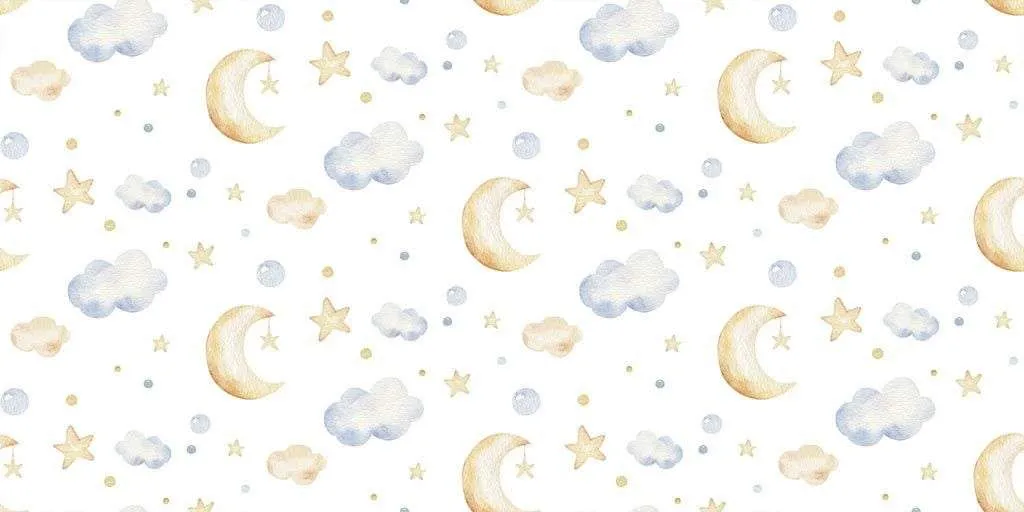 Фотообои в интерьере облака и месяц  12-659 фото