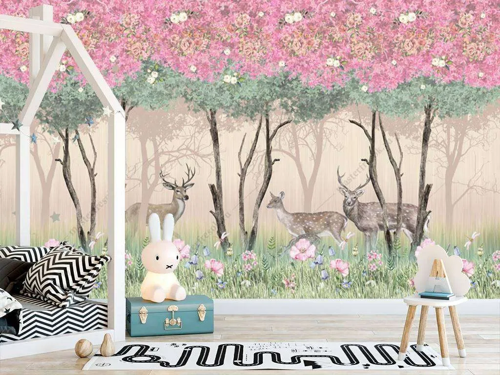 Фотообои в интерьере необычный лес  12-953 фото