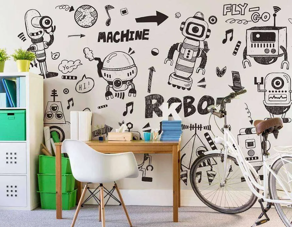 Фотообои в интерьере роботы  15-188 фото