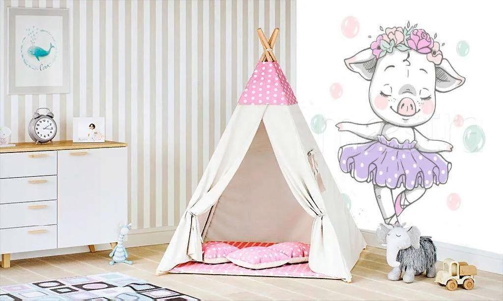 Фотообои Поросенок балерина  12-483