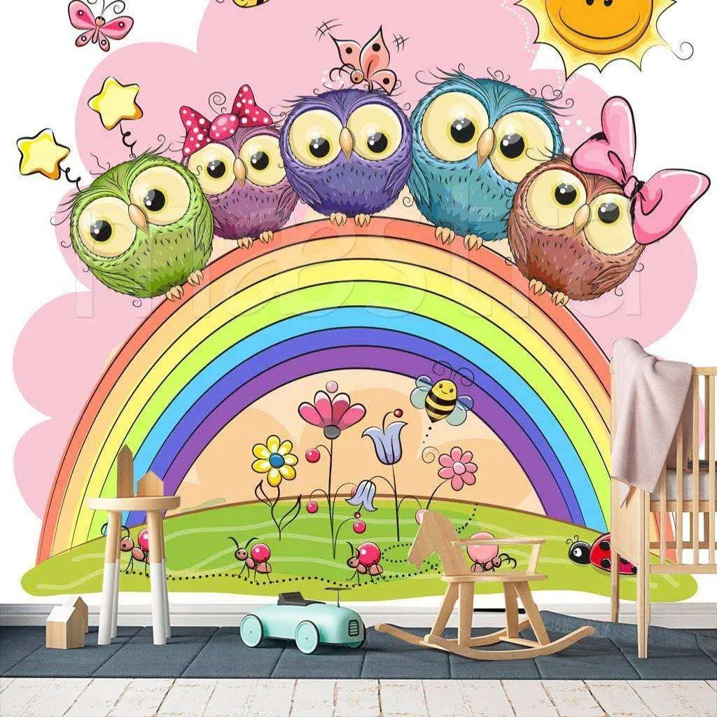Фотообои Совята на радуге  9-231