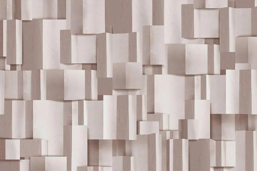 Фотообои в интерьере стеновая панель белыми квадратиками  9-1241 фото