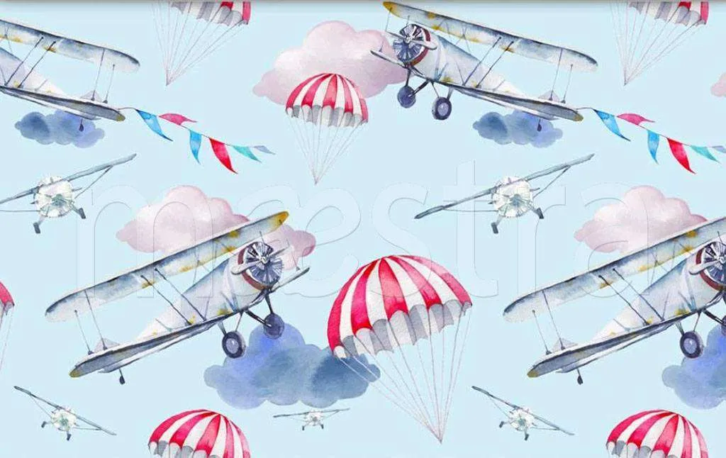 Фотообои в интерьере маленький пилот самолета  15-261 фото