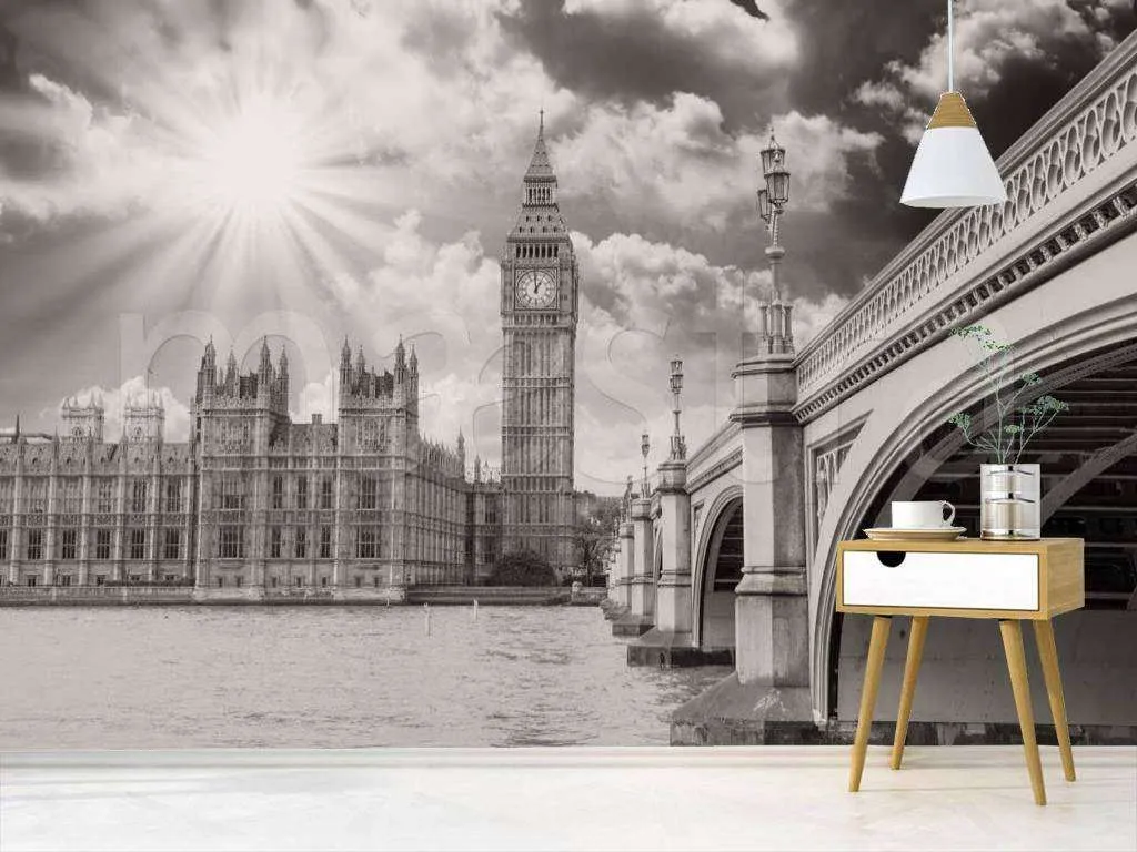 Фотообои в интерьере лондон в лучах ласкового солнца  9-481 фото