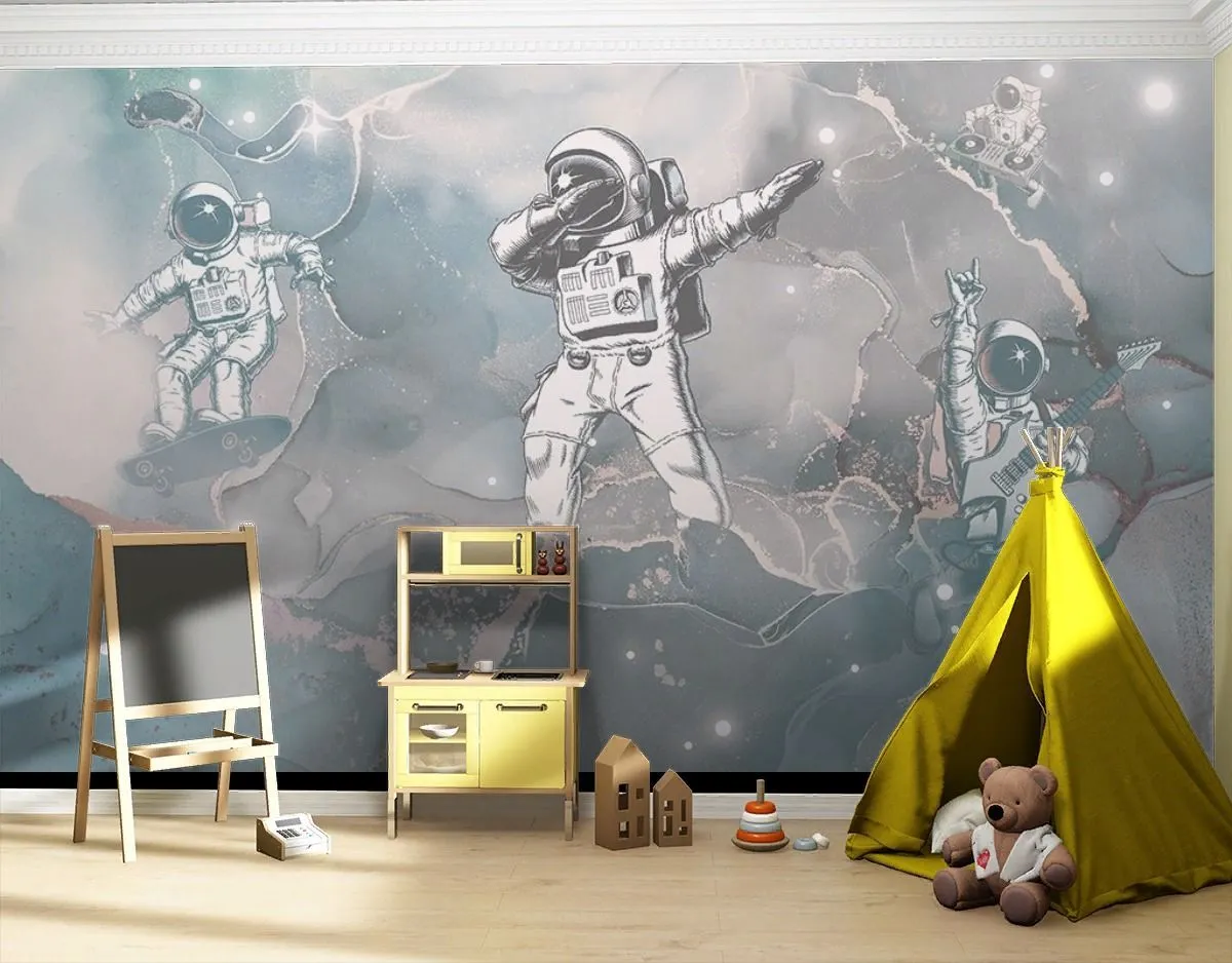 Фотообои детские. Космонавты танцуют  12-1629