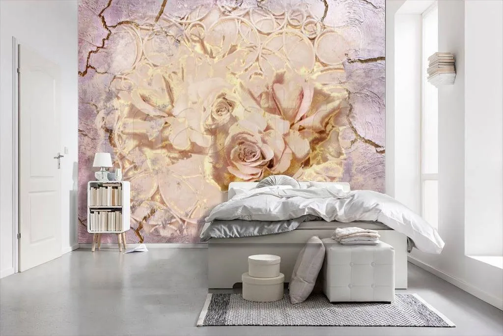 Фотообои Розы в кракелюре  7-561