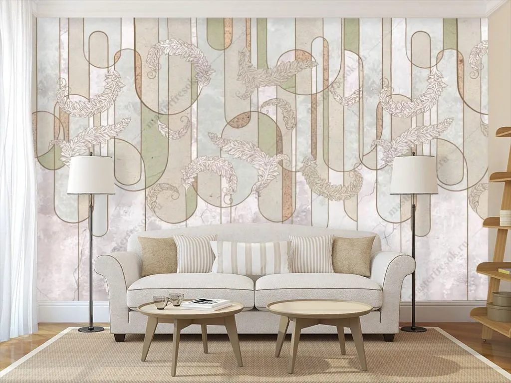 Фотообои Абстракция с перьями  9-1467