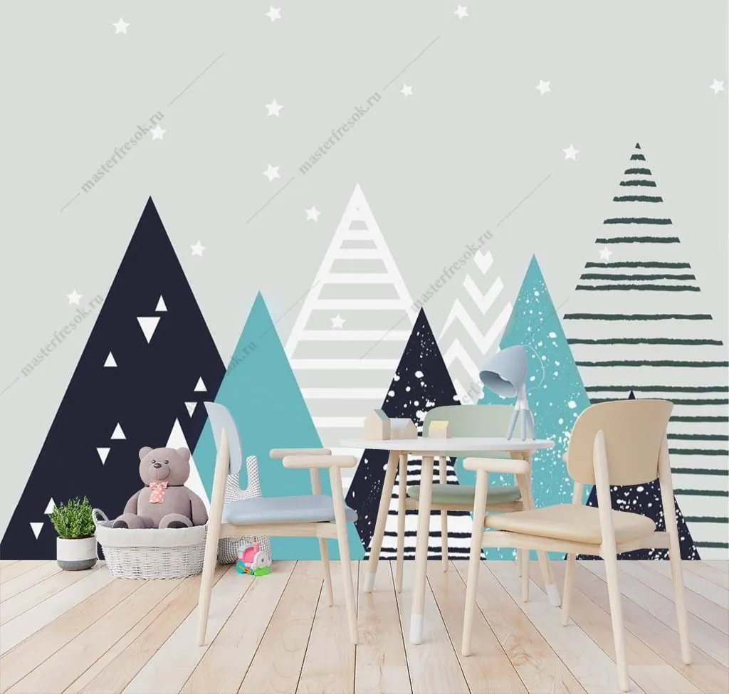 Фотообои Горы бирюзовые детские  14-676