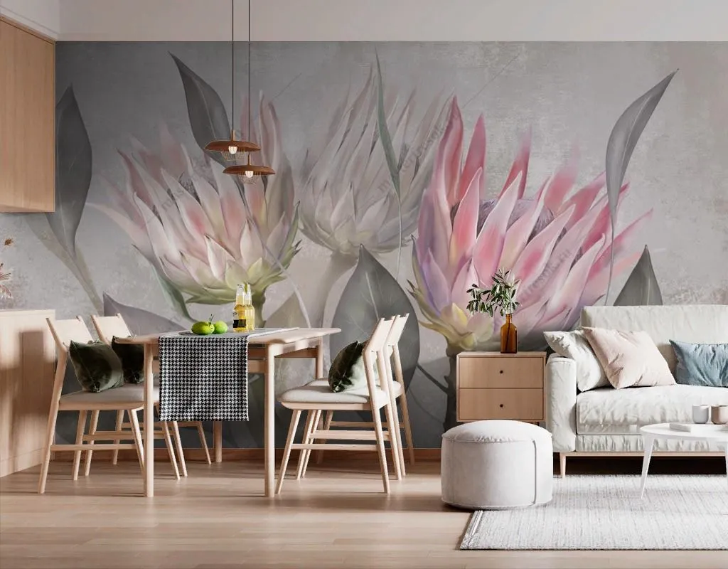 Фотообои Розовые протеи  13-481