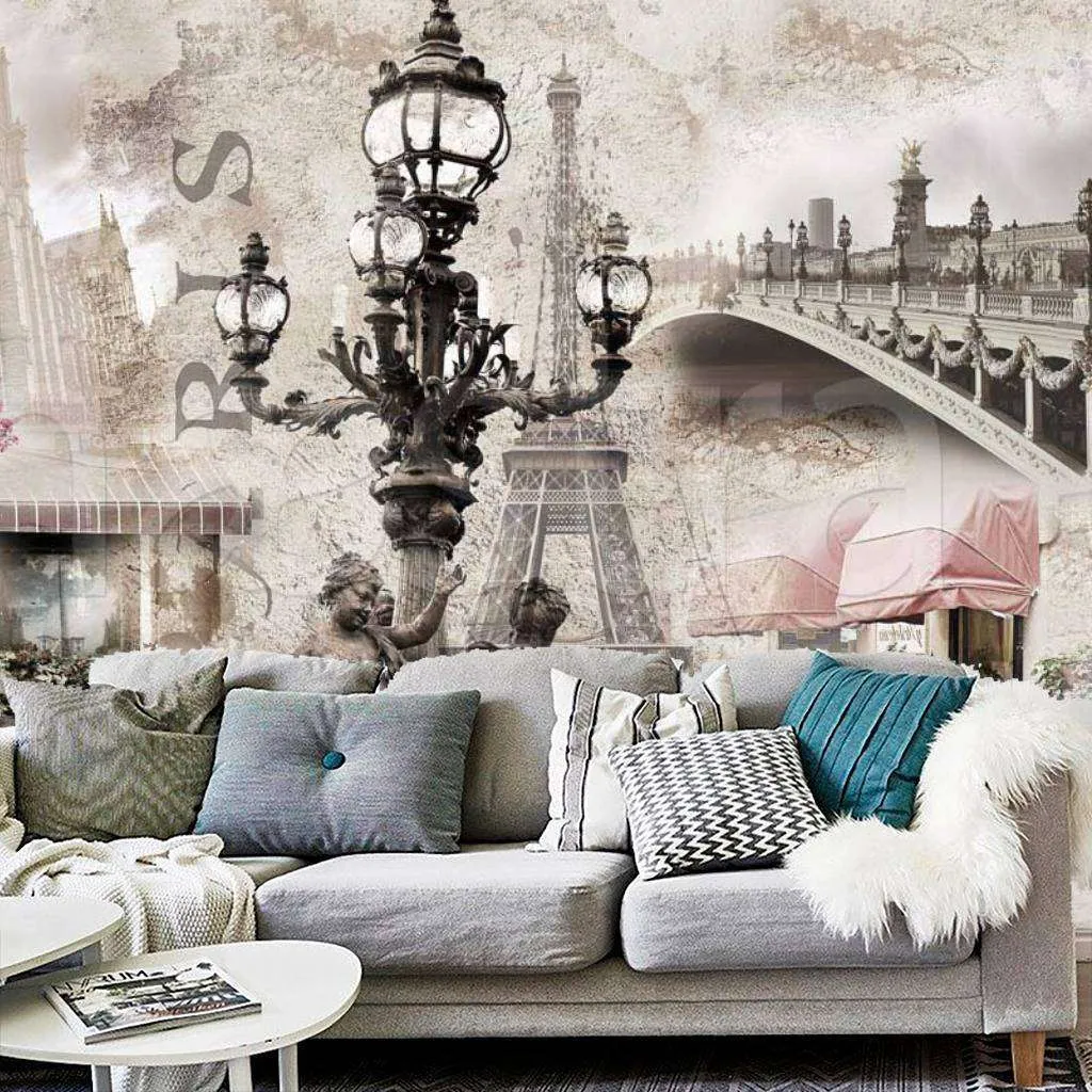 Фотообои Черно белая Европа  7-093