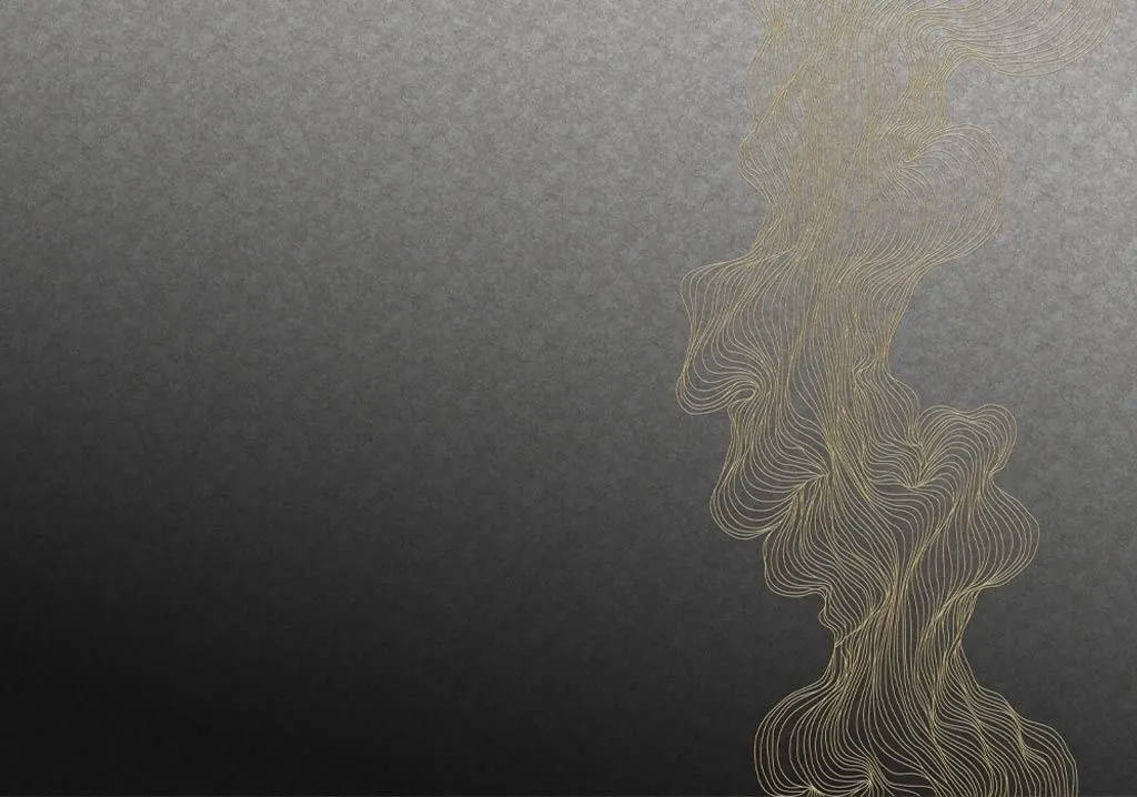 Фотообои в интерьере золотые линии на черном  14-787 фото