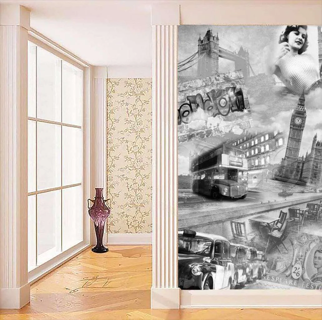 Фотообои Черно белый Лондон  7-092