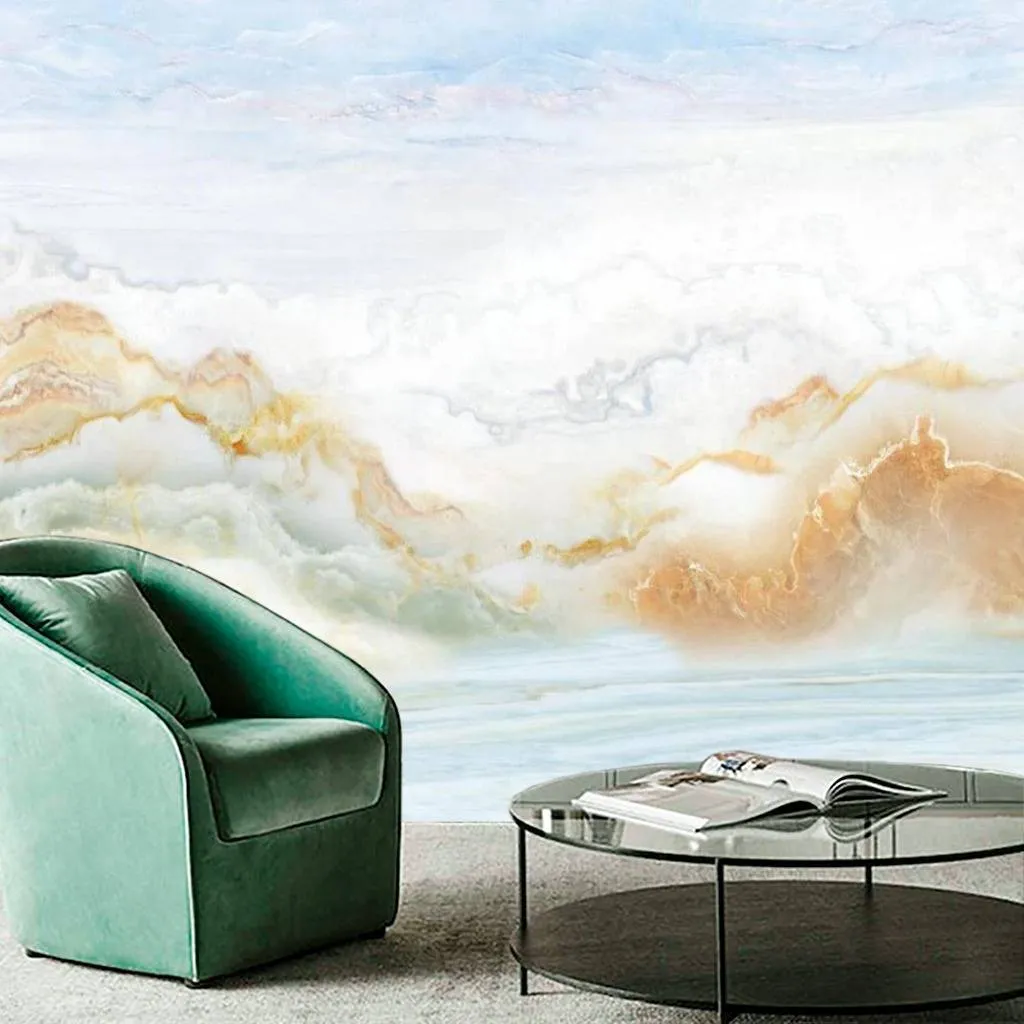 Фотообои в интерьере размытый пейзаж  15-647 фото