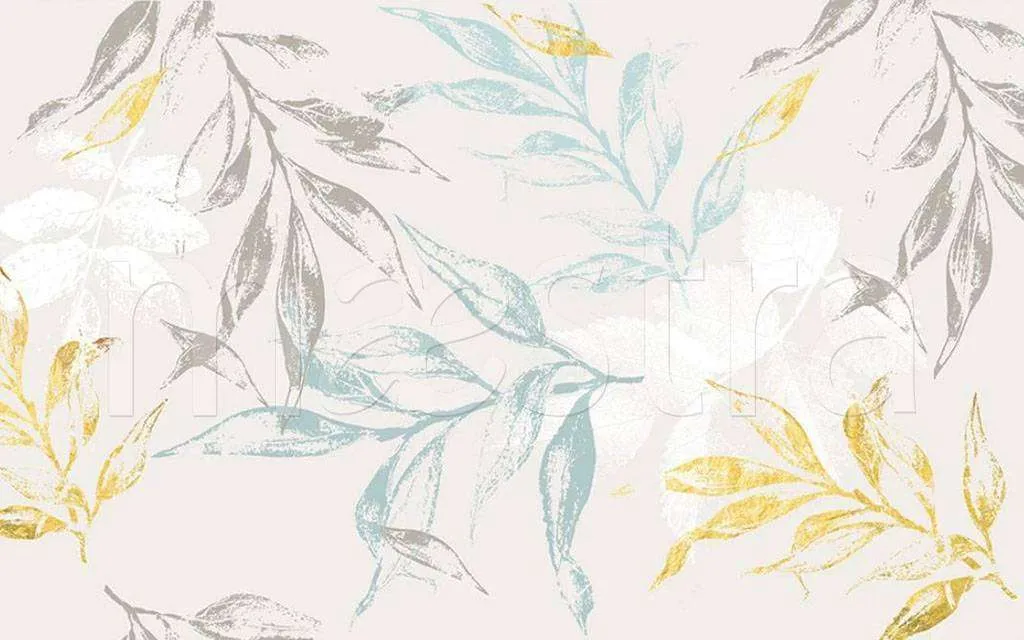 Фотообои в интерьере светлые веточки  15-512 фото