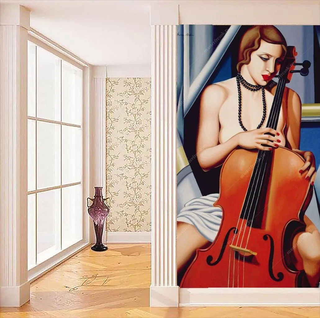 Фотообои Екатерина Абель - Женщина с виолончели  8-300