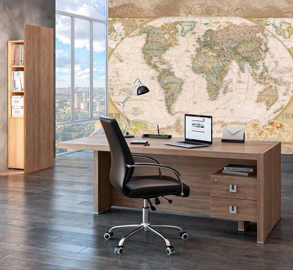 Фотообои Бесшовные обои на стену:  Карта мира. Артикул: 7-851  