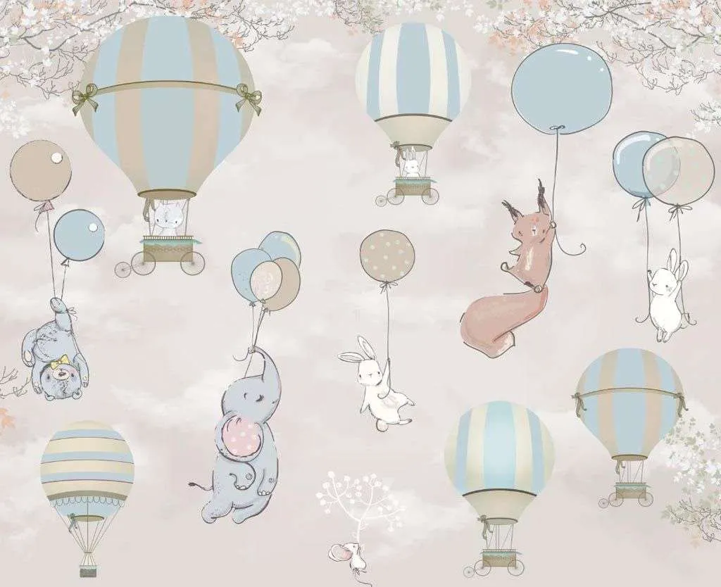 Фотообои в интерьере звери на шарах  13-217 фото