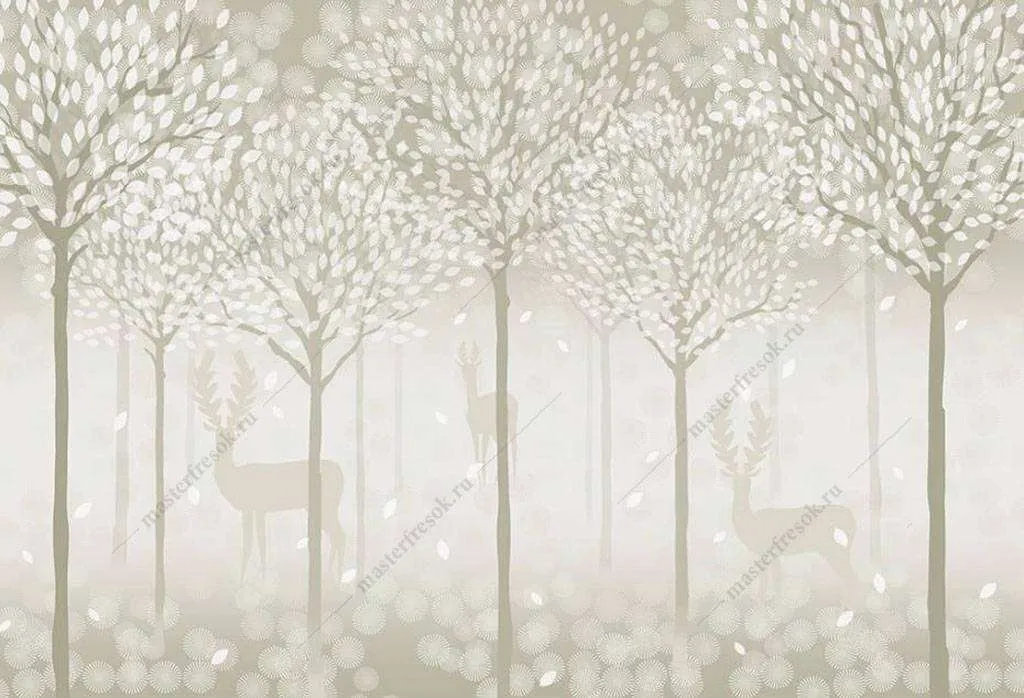 Фотообои в интерьере сказочная роща  16-045 фото