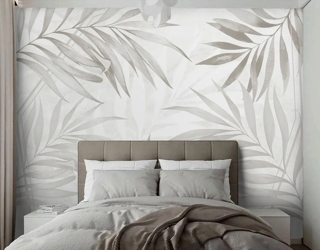 Фотообои в интерьере листья тонкие фоновые  9-1950 фото