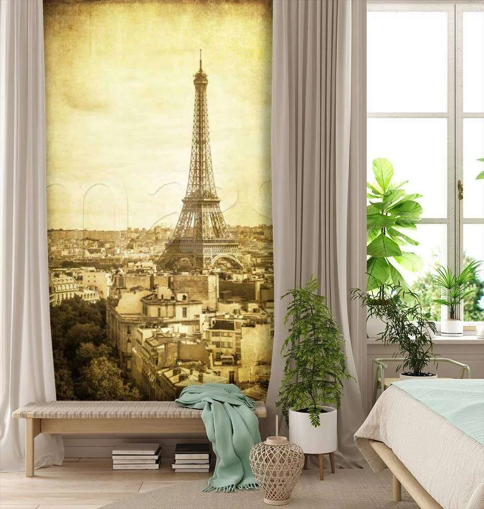 Фотообои в интерьере париж в сепии  9-785 фото