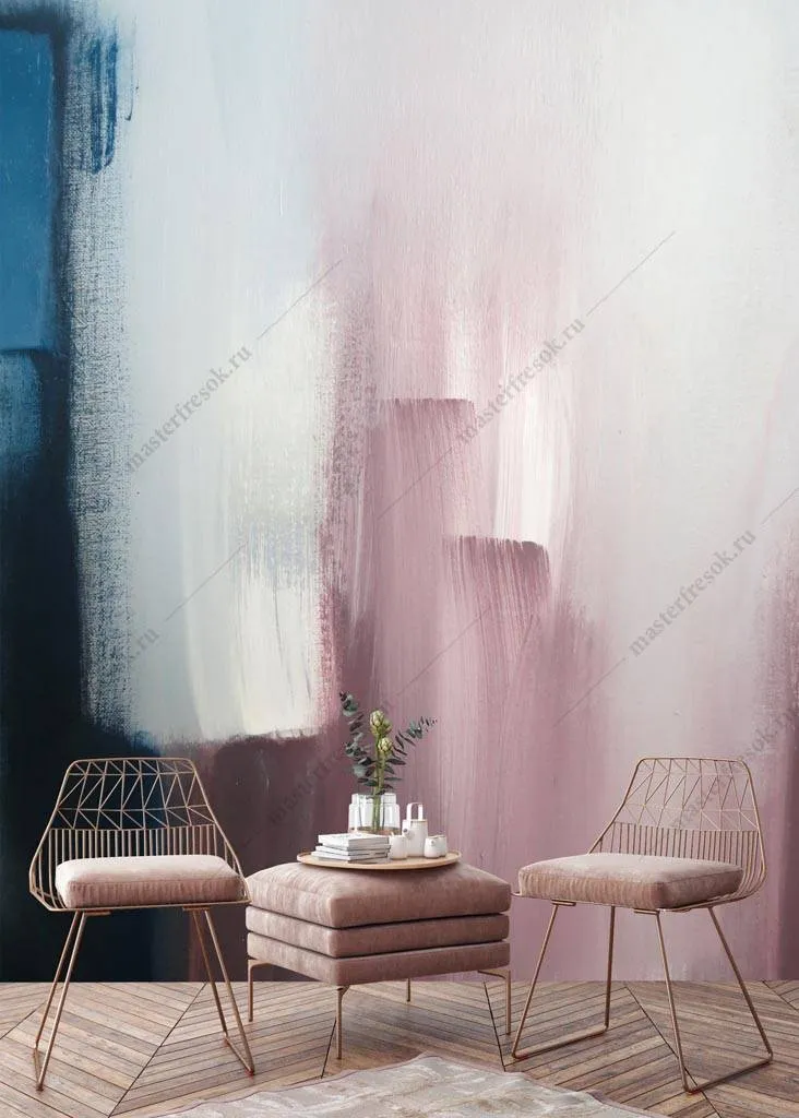 Фотообои в интерьере современная акварель  9-1230 фото