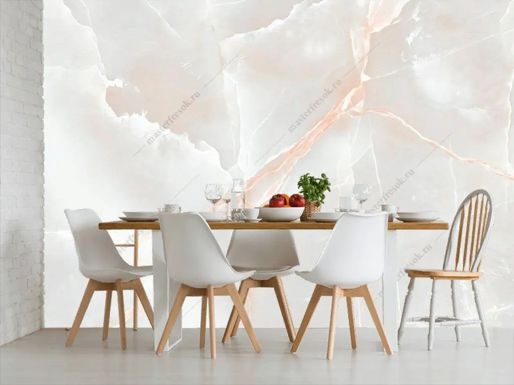 Фотообои в интерьере оникс розовый  14-117 фото