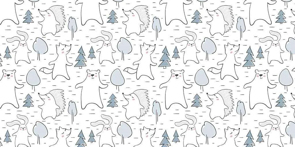 Фотообои в интерьере мишки в лесу  12-673 фото