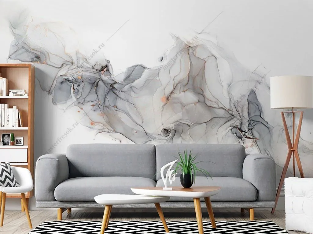 Фотообои в интерьере мрамор с золотом  9-1844 фото