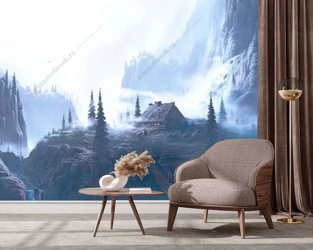 Фотообои в интерьере волшебный пейзаж  14-309 фото