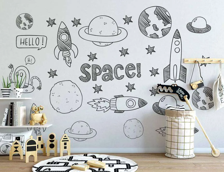 Фотообои в интерьере космос рисунок  15-320 фото