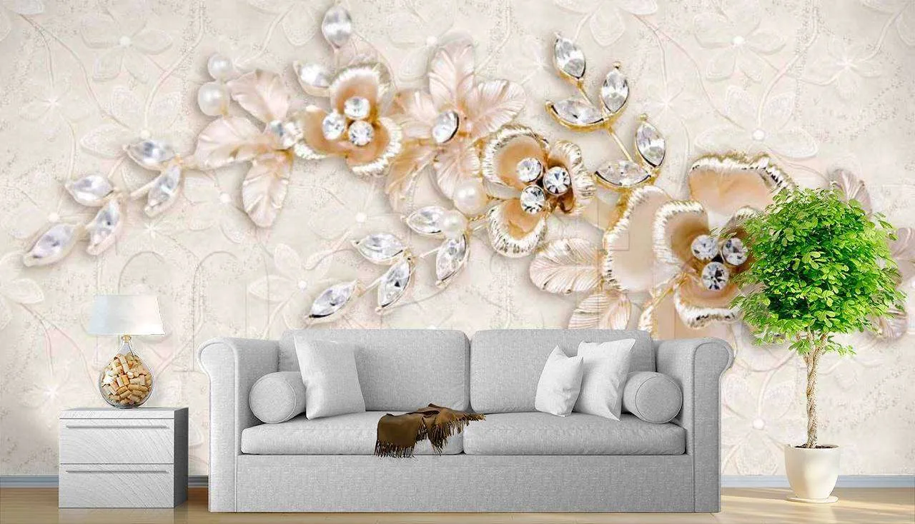 Фотообои 3д цветы  7-810